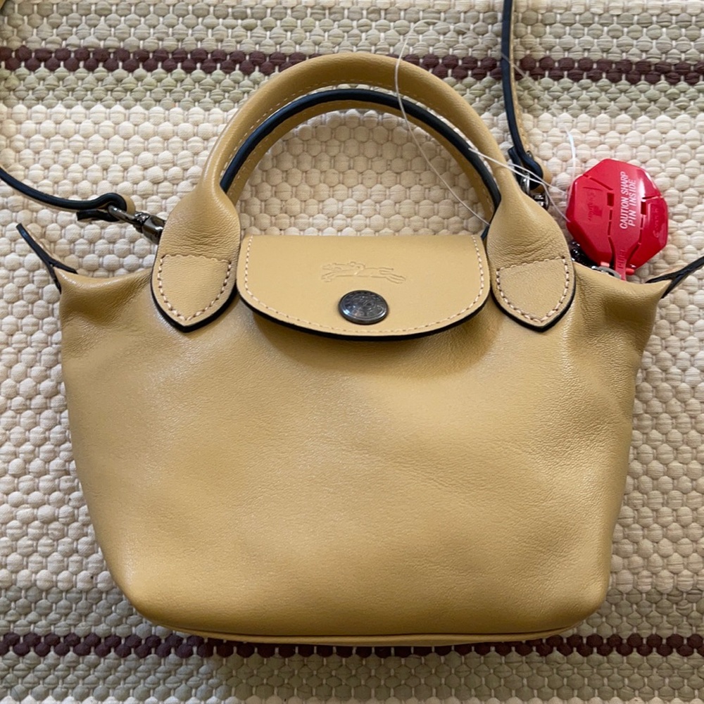 Longchamp le pliage in leather smallest size NEW!